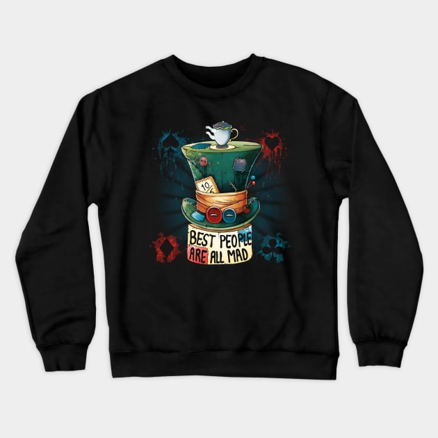 Best People are all Mad Crewneck Sweatshirt by Vallina84